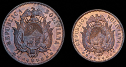 Набор из 2 монет 1883 (Боливия)