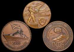 Набор из 3 медалей "Военно-морской и торговый флот – сила России"