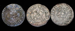 Набор из 3 сер. монет Полторак 1621-1623 (Польша)