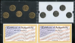 Набор из 4 наборов 25 центов 1999 (в п/у) (США)