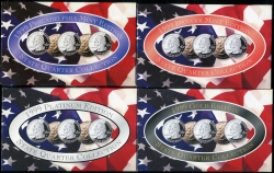 Набор из 4 наборов 25 центов 2000 (в п/у) (США)