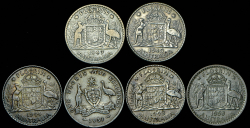Набор из 6 сер. монет 1 флорин 1931-1958 (Австралия)