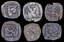 Набор из 6 сер. монет пфенниг (Германия)