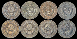 Набор из 8 монет Рубль (СССР)