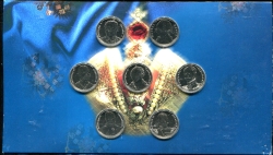 Набор памятных жетонов 2004 "Императоры Российской империи" (в п/у) СПМД