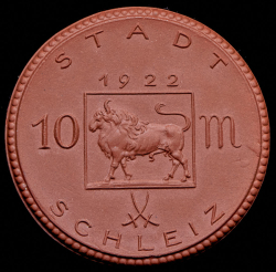 Нотгельд 10 марок 1922 (Шлейц)
