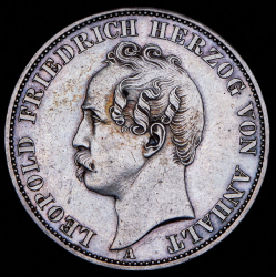 Талер 1863 "Воссоединение княжества Ангальт" (Ангальт) А