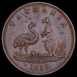 Токен - 1 пенни 1855 (Тасмания)