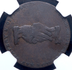 Жетон 1838 "Am I Not A Woman & A Sister" (США) (в слабе)