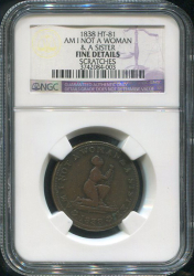 Жетон 1838 "Am I Not A Woman & A Sister" (США) (в слабе)