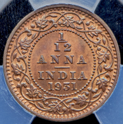 1/12 анны 1931 (Индия) (в слабе)