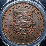 1/12 шиллинга 1945 (Джерси) (в слабе)