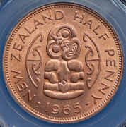 1/2 пенни 1965 (Новая Зеландия) (в слабе)