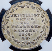 1/6 риксдалера1808 (Дания) (в слабе)