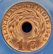1 цент 1945 (Нидерландская Индия) (в слабе)