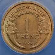 1 франк 1938 (Франция) (в слабе)