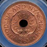 1 пенни 1963 (Родезия и Ньясаленд) (в слабе)