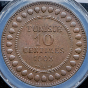 10 сантимов 1903 (Тунис) (в слабе)
