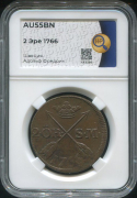 2 эре 1766 (Швеция) (в слабе)