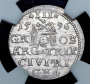 3 гроша 1596 (Рига) (в слабе)