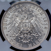 3 марки 1912 (Бавария) (в слабе) D