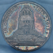 3 марки 1913 "100-летие битвы при Лейпциге" (Саксония) (в слабе) Е