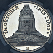 3 марки 1913 "100-летие битвы при Лейпциге" (Саксония) (в слабе) Е