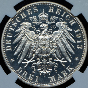 3 марки 1913 "100-летие битвы при Лейпциге" (Саксония) (в слабе)