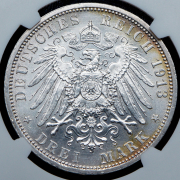3 марки 1913 "25 лет правлению Вильгельма II" (Пруссия) (в слабе) А