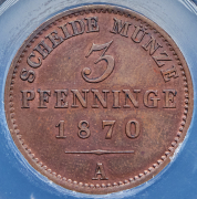 3 пфеннига 1870 (Пруссия) (в слабе) А