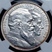 5 марок 1906 "50 лет свадьбе Фридриха I и Луизы Прусской" (Баден) (в слабе)