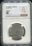 5 марок 1935 (Германия) (в слабе)