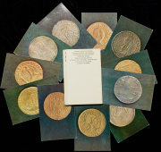 Набор из 3 наборов открыток "Монеты и медали"