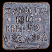 Платежный жетон на 1 вязанку дров 1813 "Война за независимость" (Мексика)