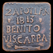 Платежный жетон на 1 вязанку дров 1813 "Война за независимость" (Мексика)