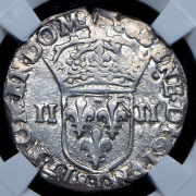 1/4 экю 1605 (Франция) (в слабе)