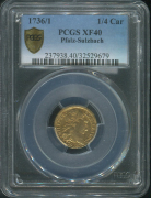 1/4 каролина 1736 (Пфальц-Зульцбах) (в слабе)