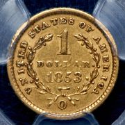 1 доллар 1853 (США) (в слабе) O