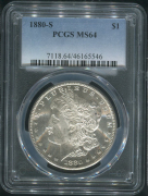 1 доллар 1880 (США) (в слабе)