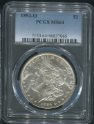 1 доллар 1884 (США) (в слабе)