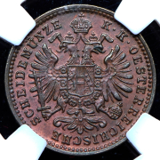 1 крейцер 1885 (Австрия) (в слабе)