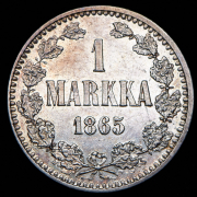 1 марка 1865 (Финляндия) S