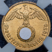 10 пфеннигов 1938 (Германия) (в слабе) D