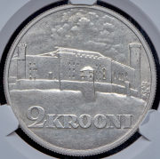 2 кроны 1930 "Замок Тоомпеа в Таллине" (Эстония) (в слабе)