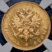 20 марок 1891 (Финляндия) (в слабе) L
