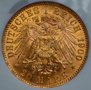 20 марок 1900 (Пруссия) (в слабе) А