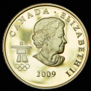 75 долларов 2009 "XXI зимние Олимпийские игры. Лось" (Канада)