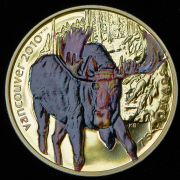 75 долларов 2009 "XXI зимние Олимпийские игры. Лось" (Канада)