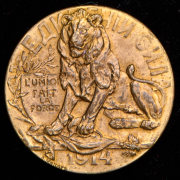 Медаль "Геройскому и благородному бельгийскому народу" 1914