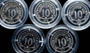 Набор из 10 монет 10 разменных знаков "Остров Шпицберген"